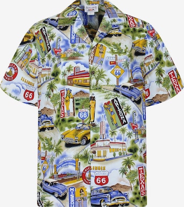 Pacific Legend Button Up Shirt 'Texas Arizona' in Blue: front