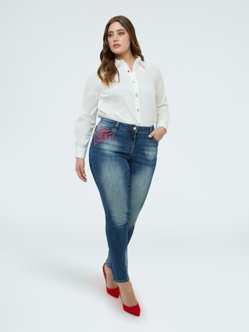 Skinny Jean Fiorella Rubino en bleu