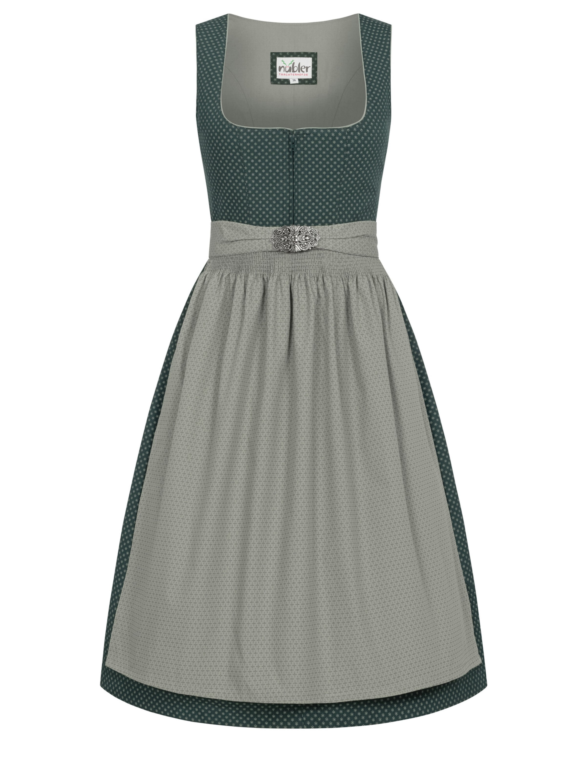 Trachtenhof Nübler Dirndl 'Dirndl Midi Petra' in Grün: Vorderseite