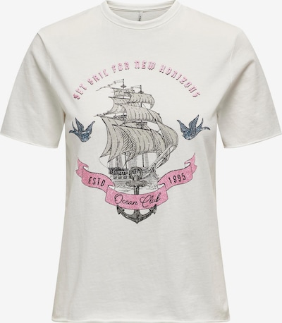 ONLY Majica | mornarska / siva / roza / bela barva, Prikaz izdelka
