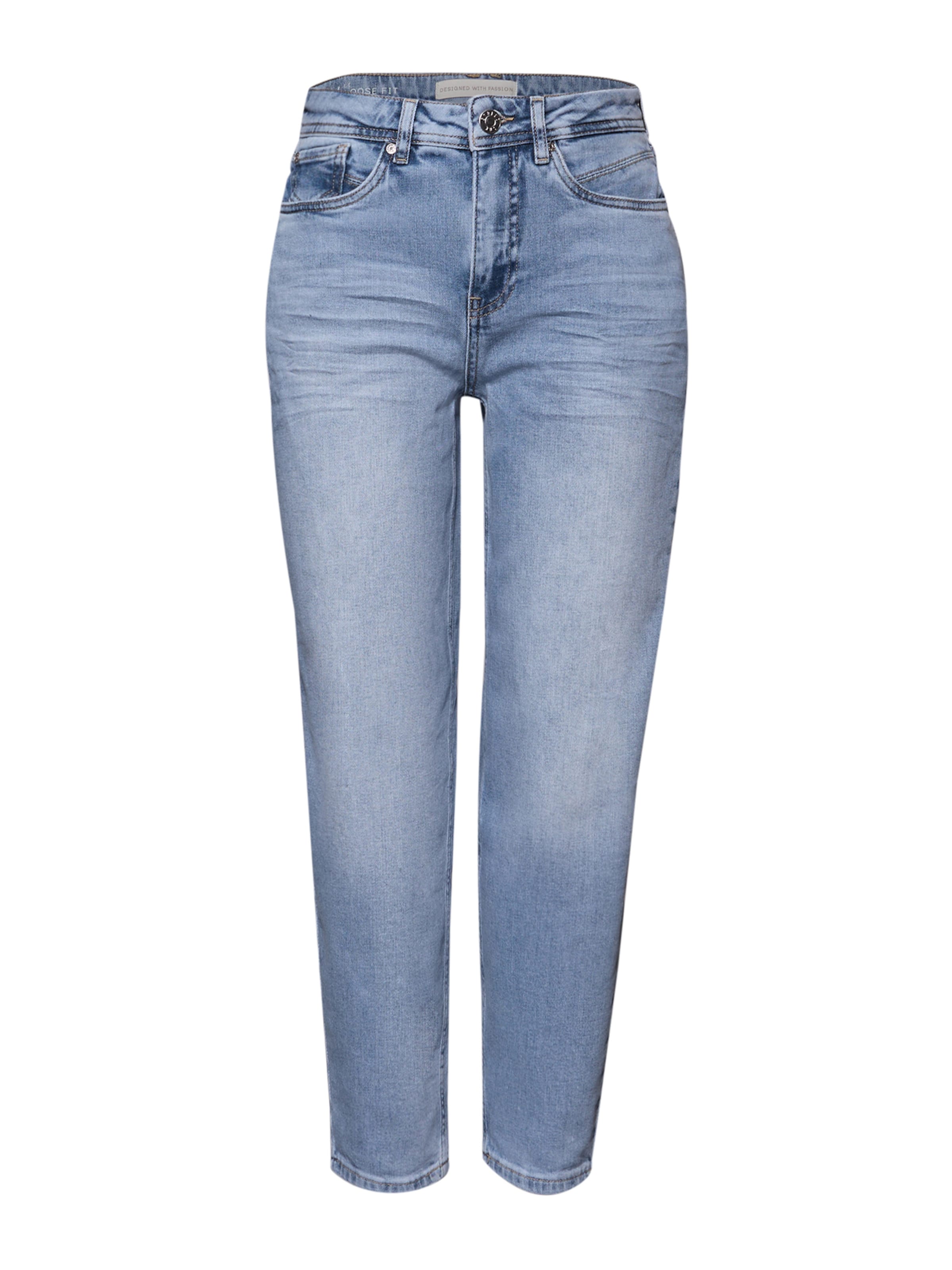 mėlyna STREET ONE Barrel Džinsai 'Karlie': priekis