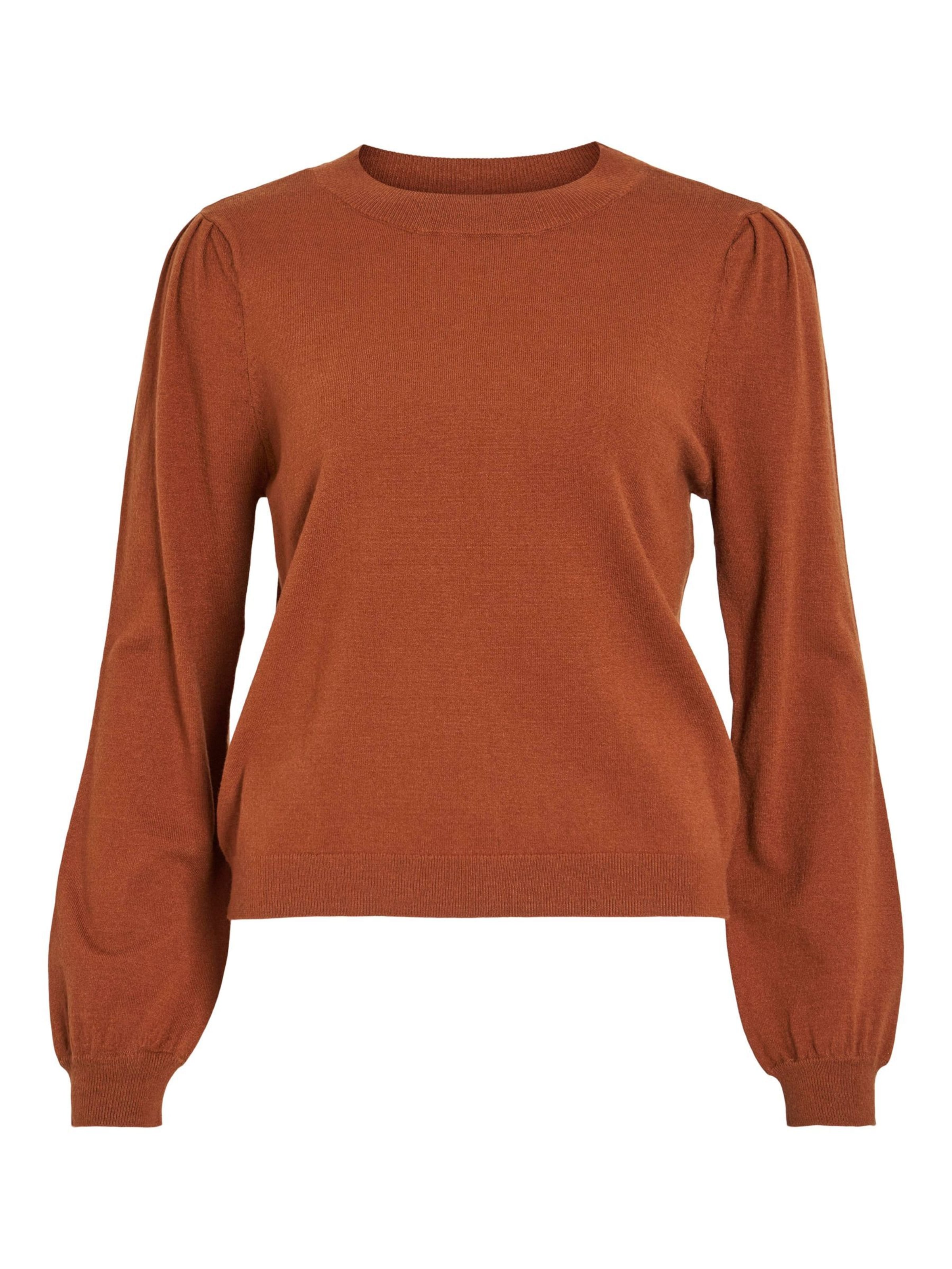 VILA Sweater 'ELLA' in Brown: front
