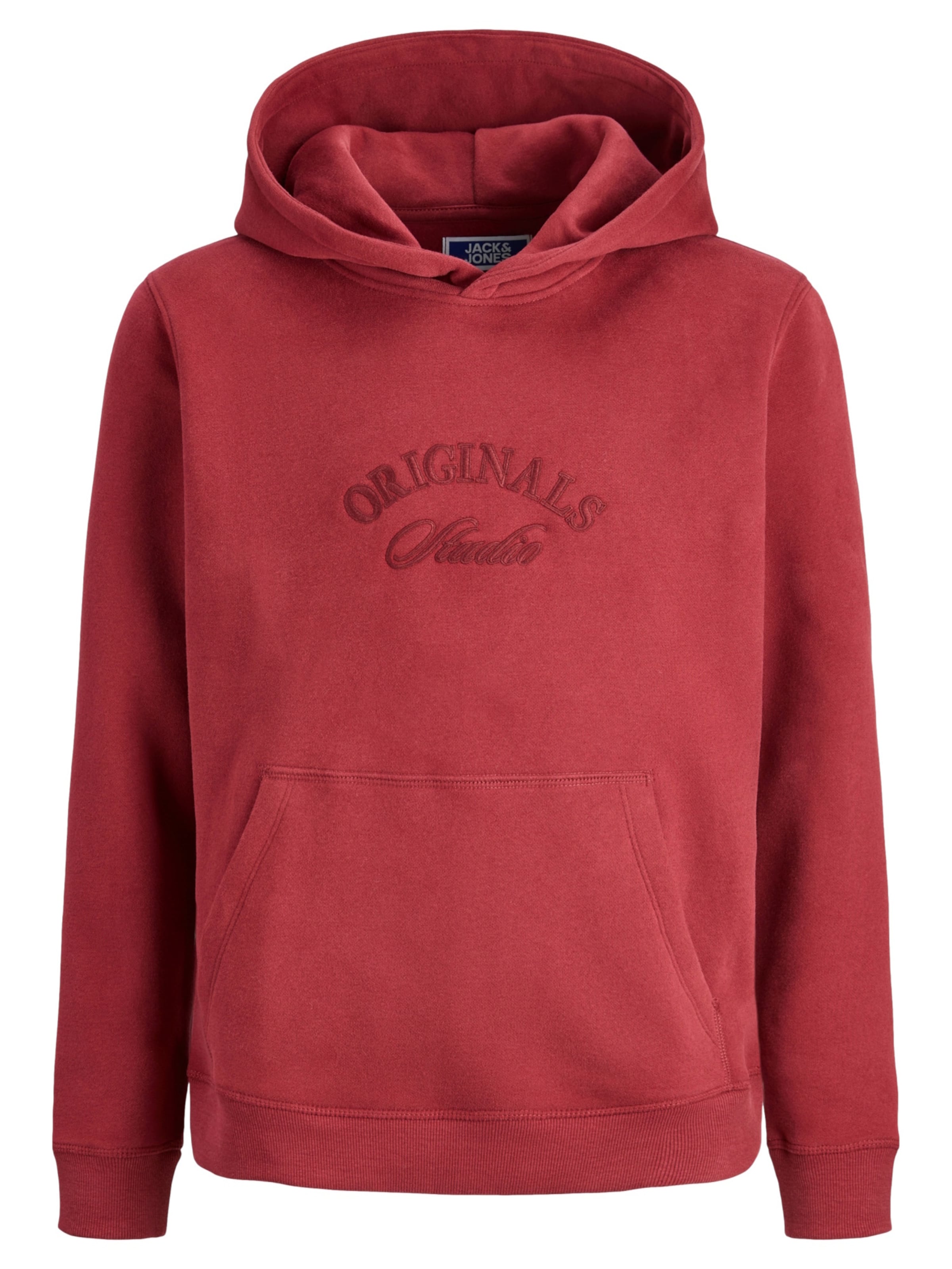 Jack & Jones Junior Sweatshirt 'Bleecker Branding' in Red: front
