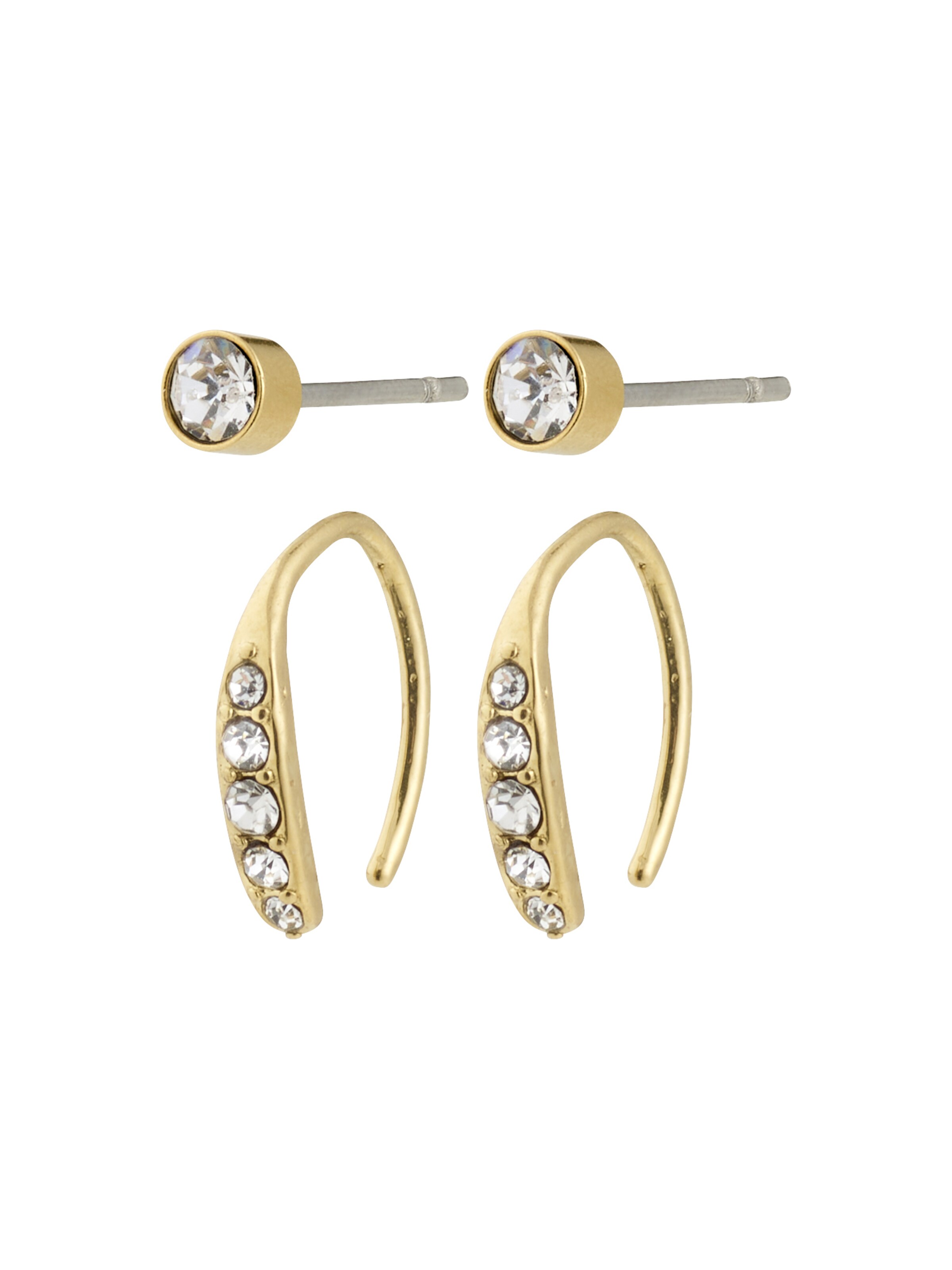 Pilgrim Σκουλαρίκια 'Gionni' σε χρυσό: μπροστά