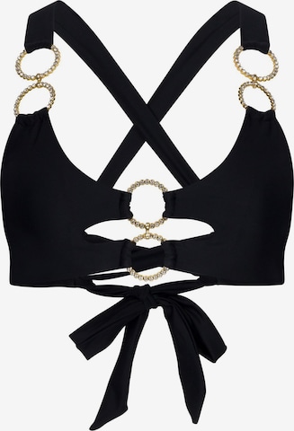Moda Minx Bikini Top 'Euphoria' in Black: front