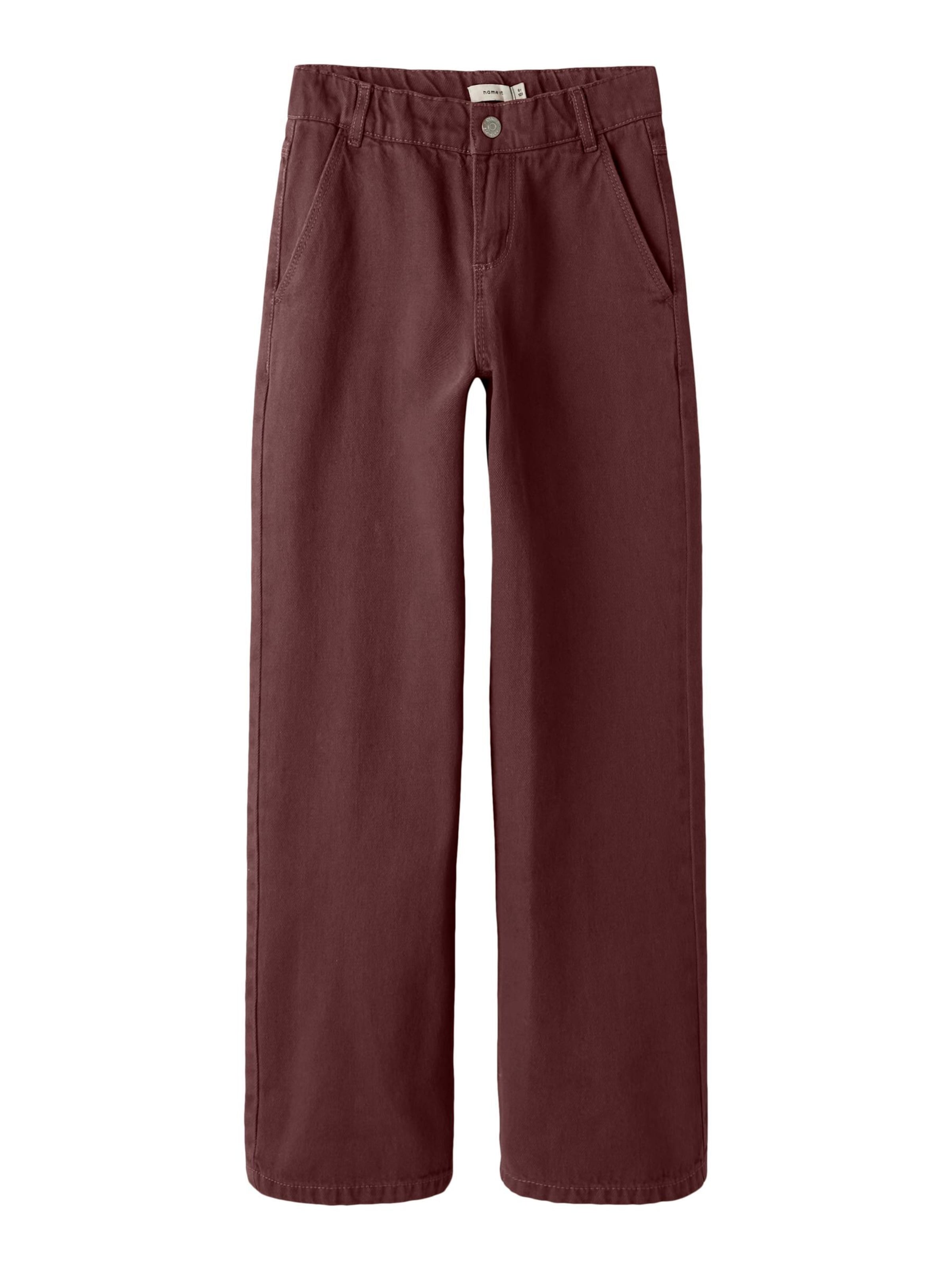 NAME IT Wide Leg Jeans i brun: forside