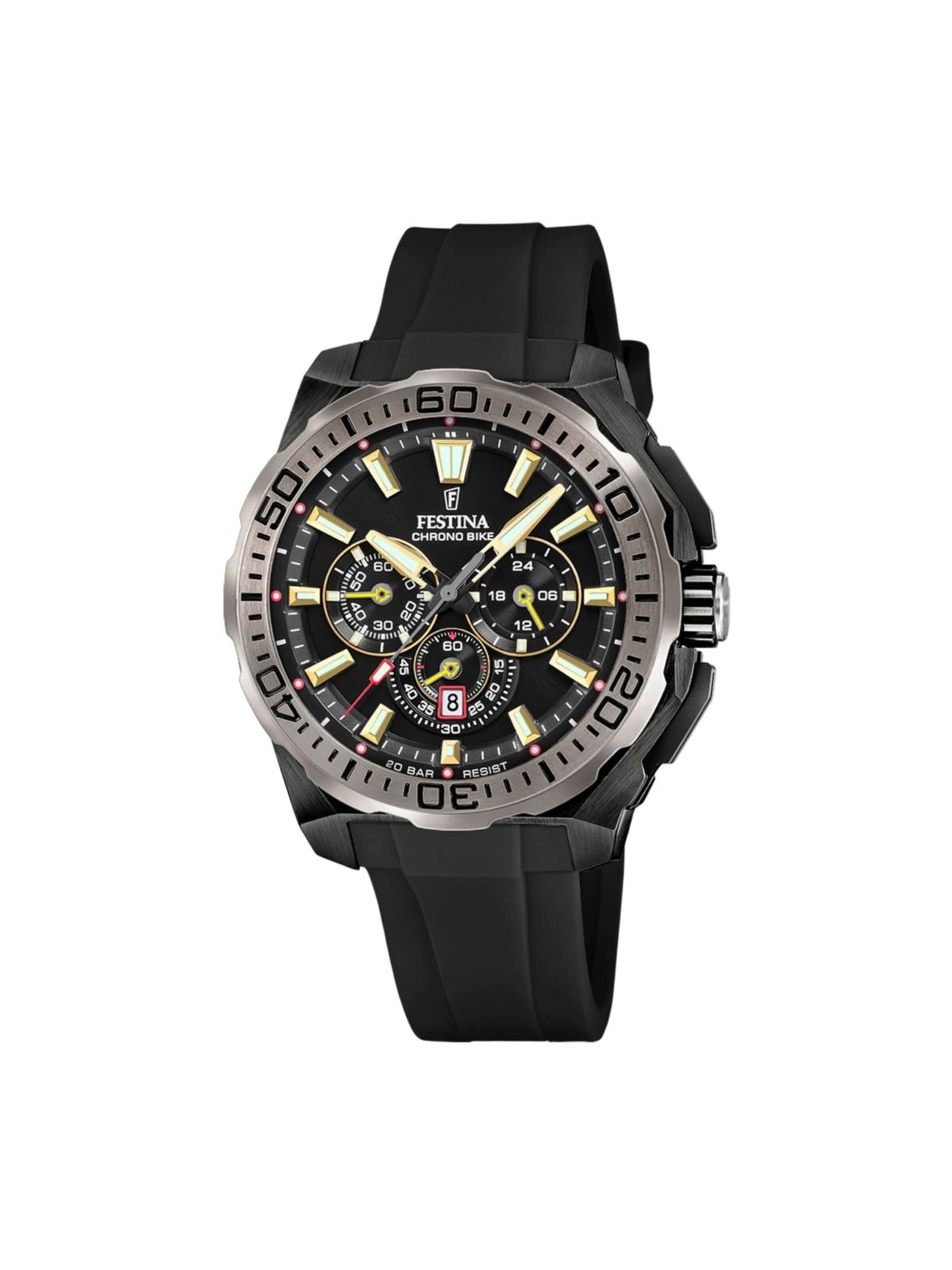 Montre à affichage analogique 'Chrono Bike' FESTINA en noir : devant