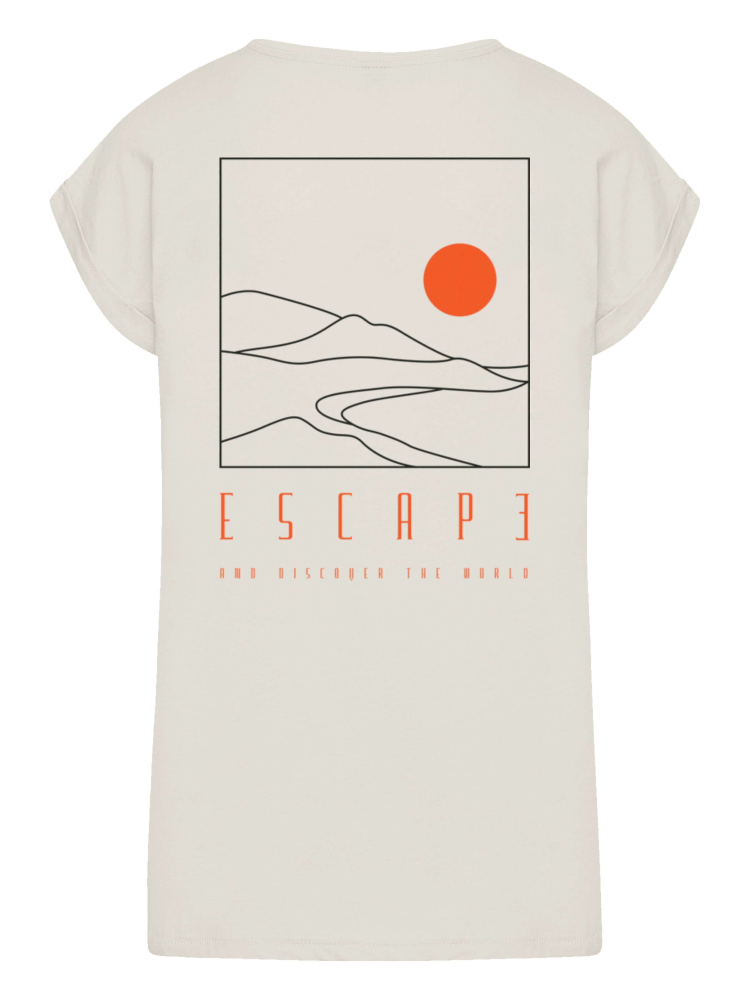 T-shirt 'Escape Discover the World Landscape' F4NT4STIC en beige