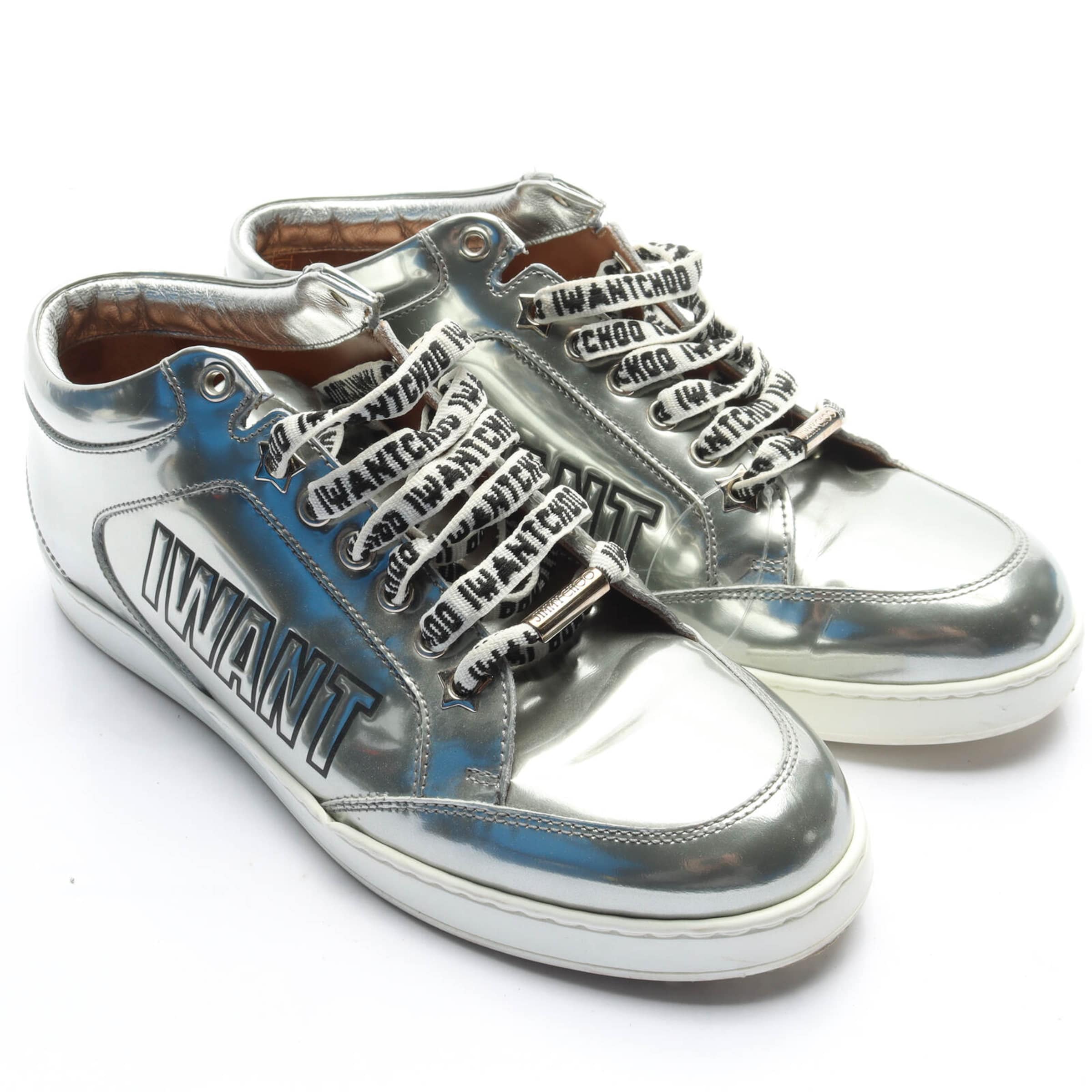 JIMMY CHOO Sneakers & Trainers in 38,5 in Silver: front