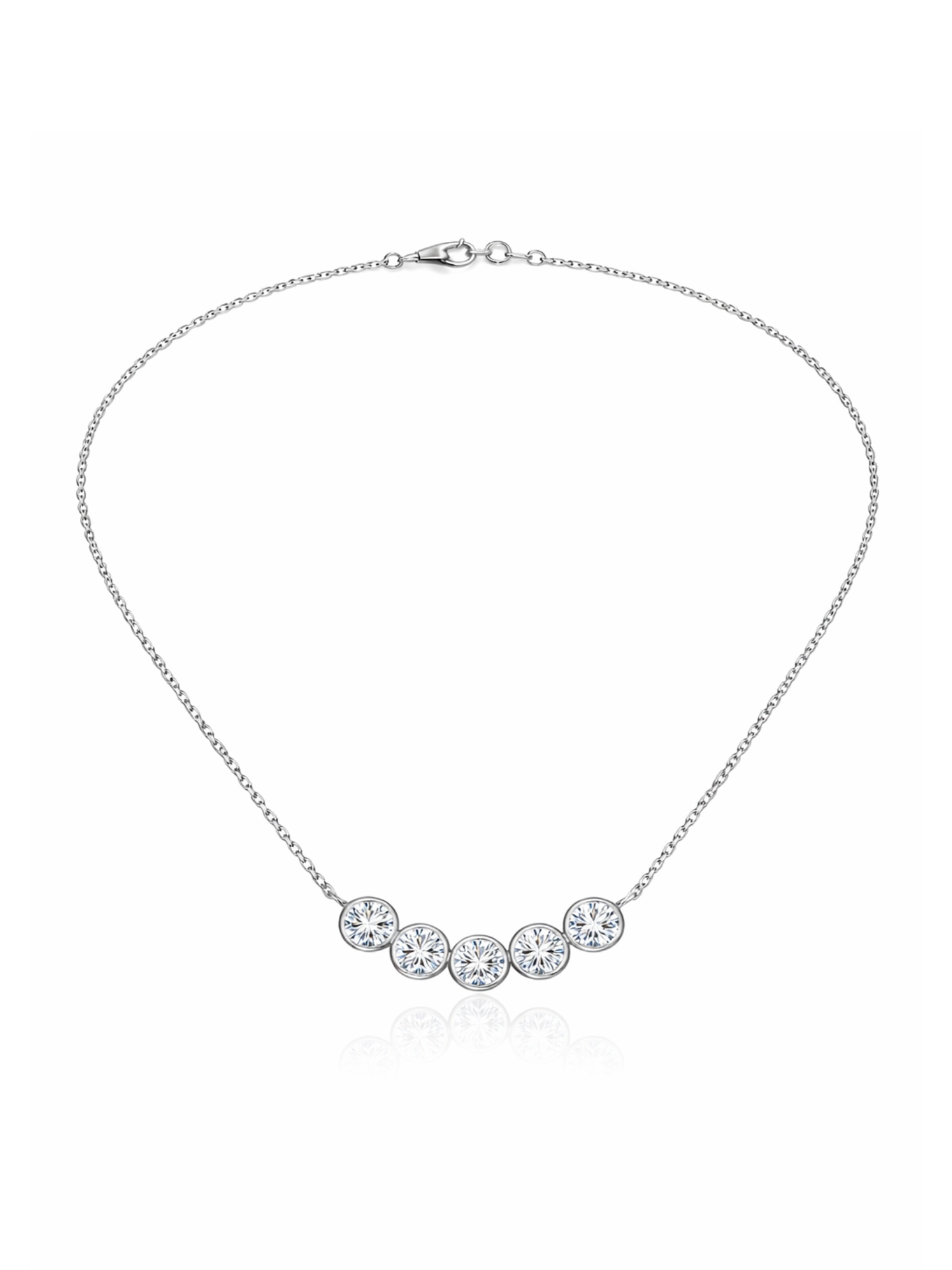 Pure Schmuck Ketting 'Grace' in de kleur Zilver, Productweergave