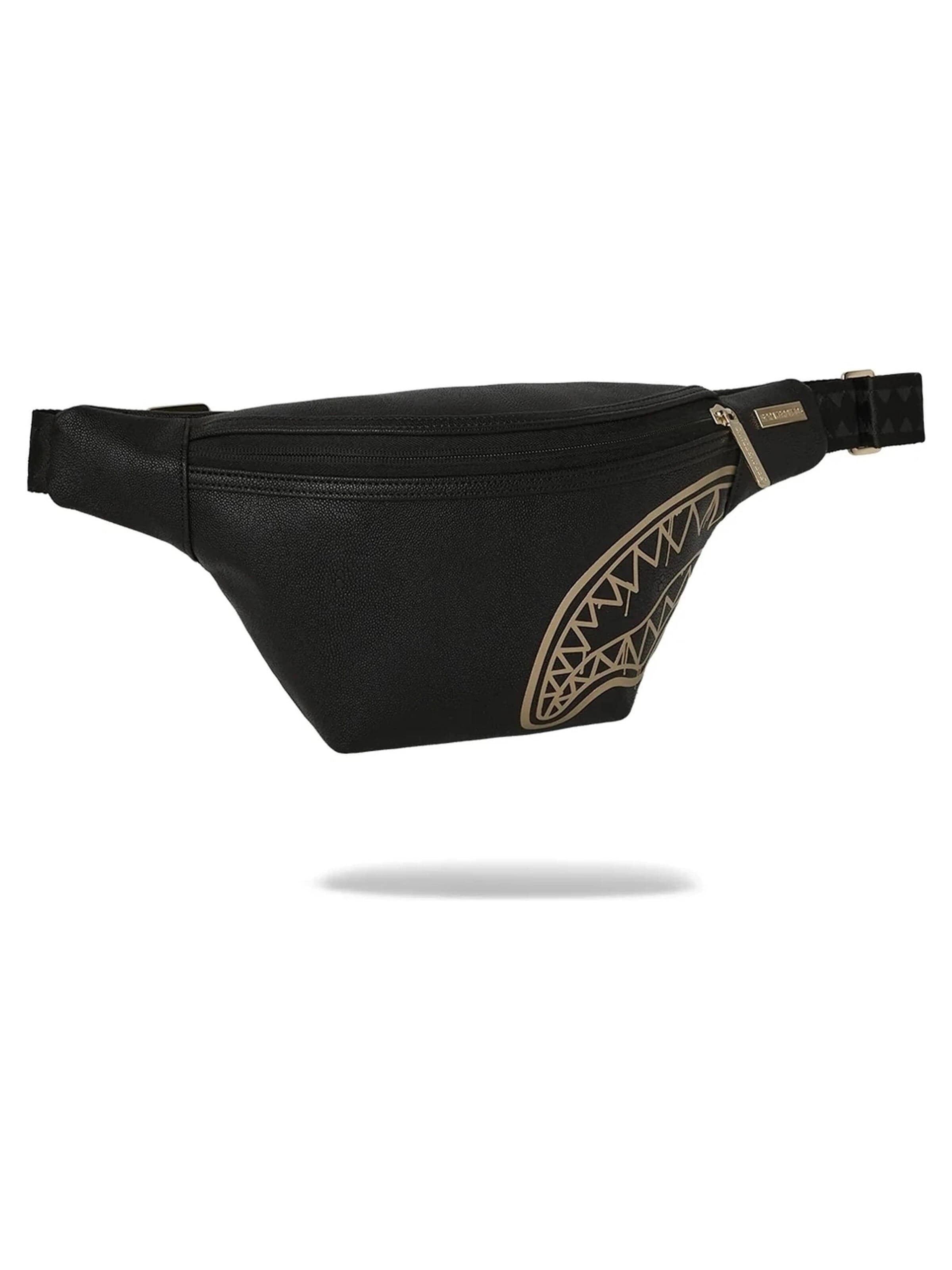 Sprayground Heuptas 'Ri=D1onera sparyground negra that gold drap crossbody savvy' in Zwart
