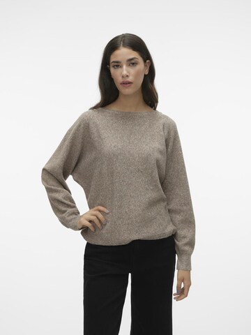 VERO MODA Trui 'DOFFY' in Bruin: voorkant