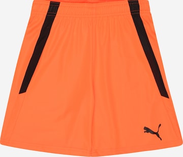 Regular Pantalon de sport 'TeamLiga' PUMA en orange : devant
