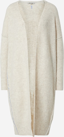 comma casual identity Knit cardigan in Beige: front