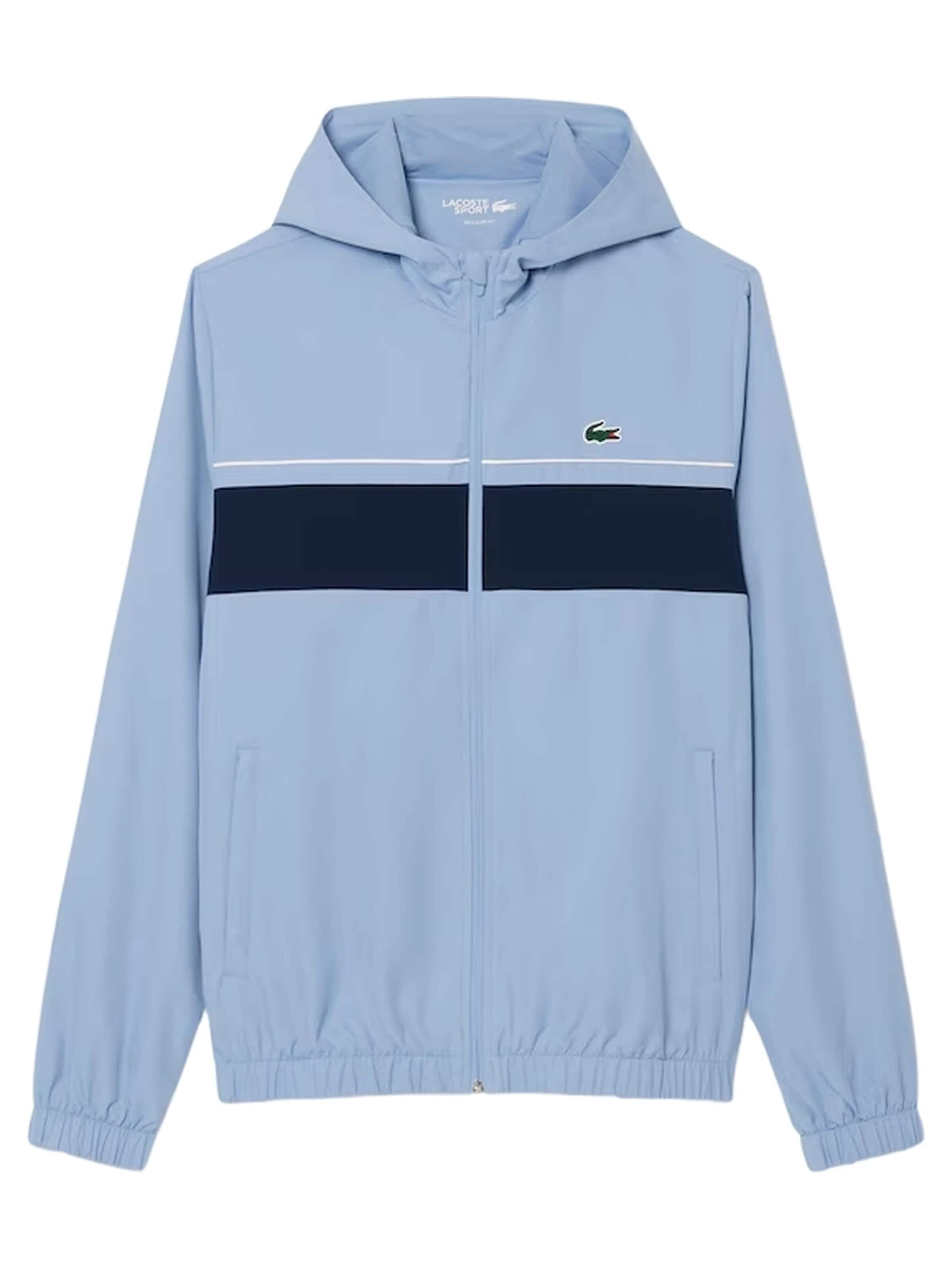 LACOSTE - Sudadera con cremallera en azul: frente