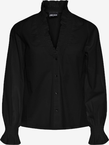 PIECES Blouse 'SUNNY' in Black: front