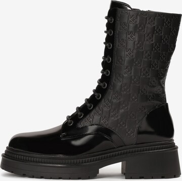 Kazar Lace-Up Ankle Boots in Black: front