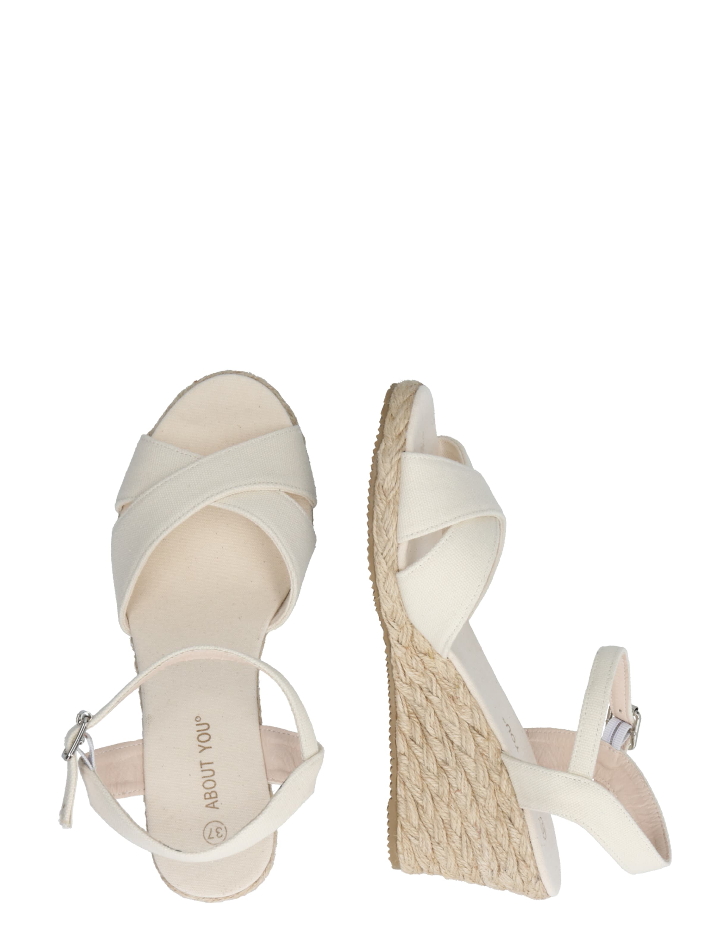 ABOUT YOU - Sandalias con hebilla 'Sophia' en blanco