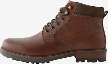 Next - Botas con cordones en marrón: frente