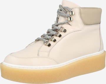 JUTELAUNE Lace-Up Ankle Boots 'GAUCHO' in White: front