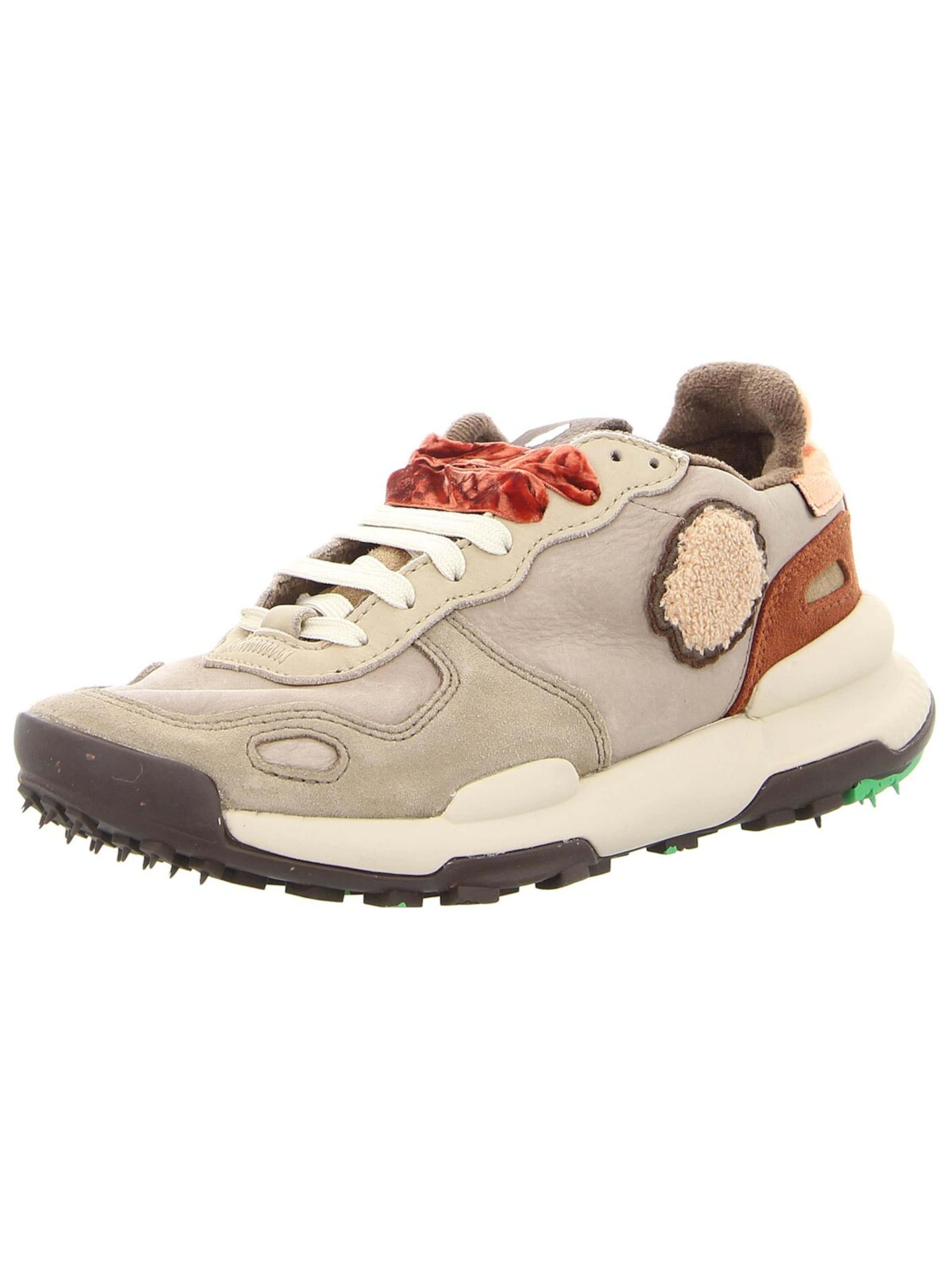 satorisan Athletic Lace-Up Shoes 'Damen Sneaker CHACRONA PREMIUM STUBTLE STONE Echt Leder in grau' in Grey: front