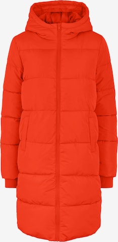 PIECES Winter coat 'Bee' in Red: front