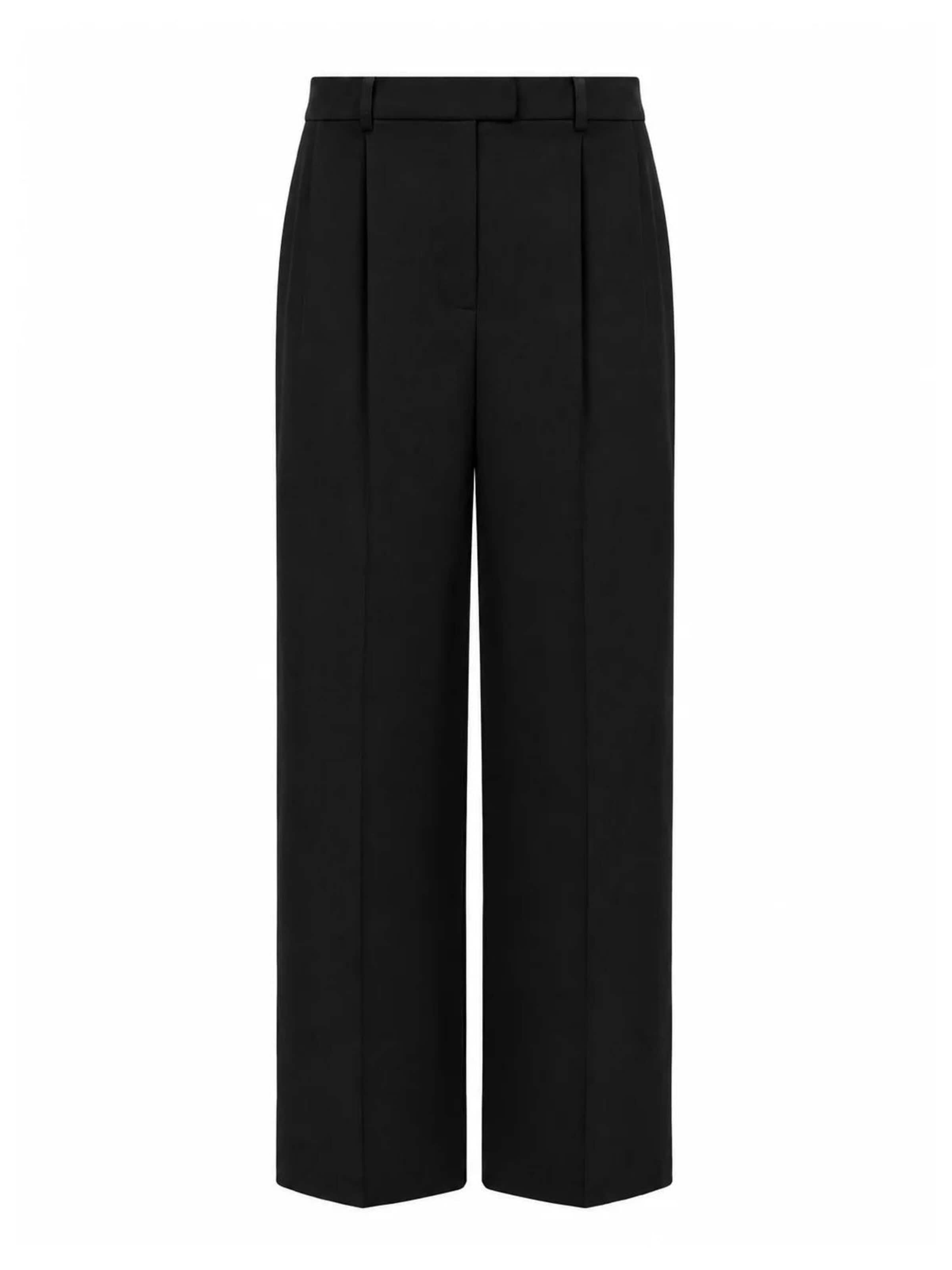 mandragora - Pierna ancha Pantalón 'Theo' en negro: frente