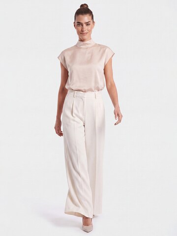 APART Wide leg Pleated Pants in White