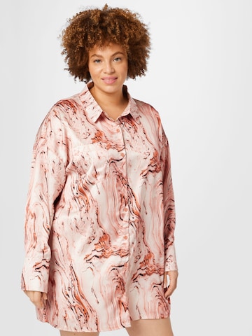 Robe-chemise Public Desire Curve en marron : devant