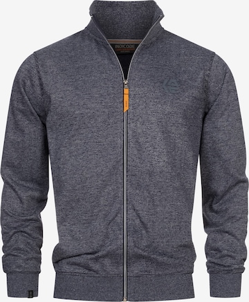 INDICODE JEANS Sweatvest ' Yanic ' in Blauw: voorkant