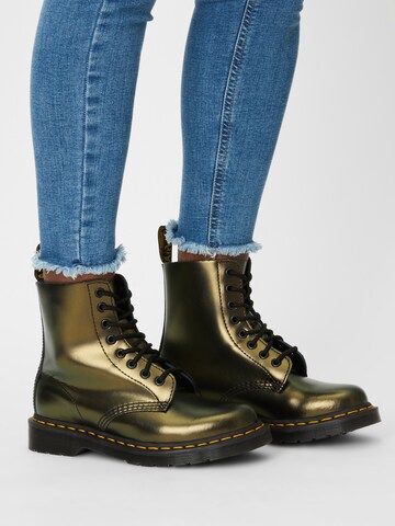 Dr. Martens Snørestøvletter 'Pascal' i guld: forside