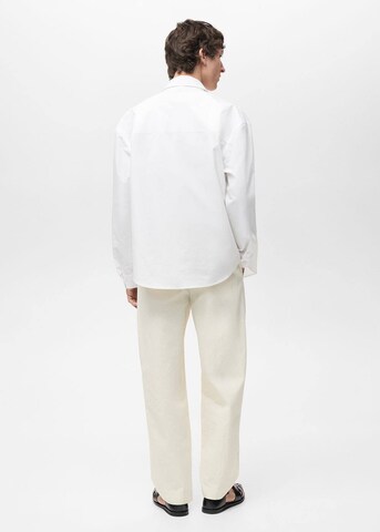 MANGO MAN Regular fit Button Up Shirt 'Antares' in White