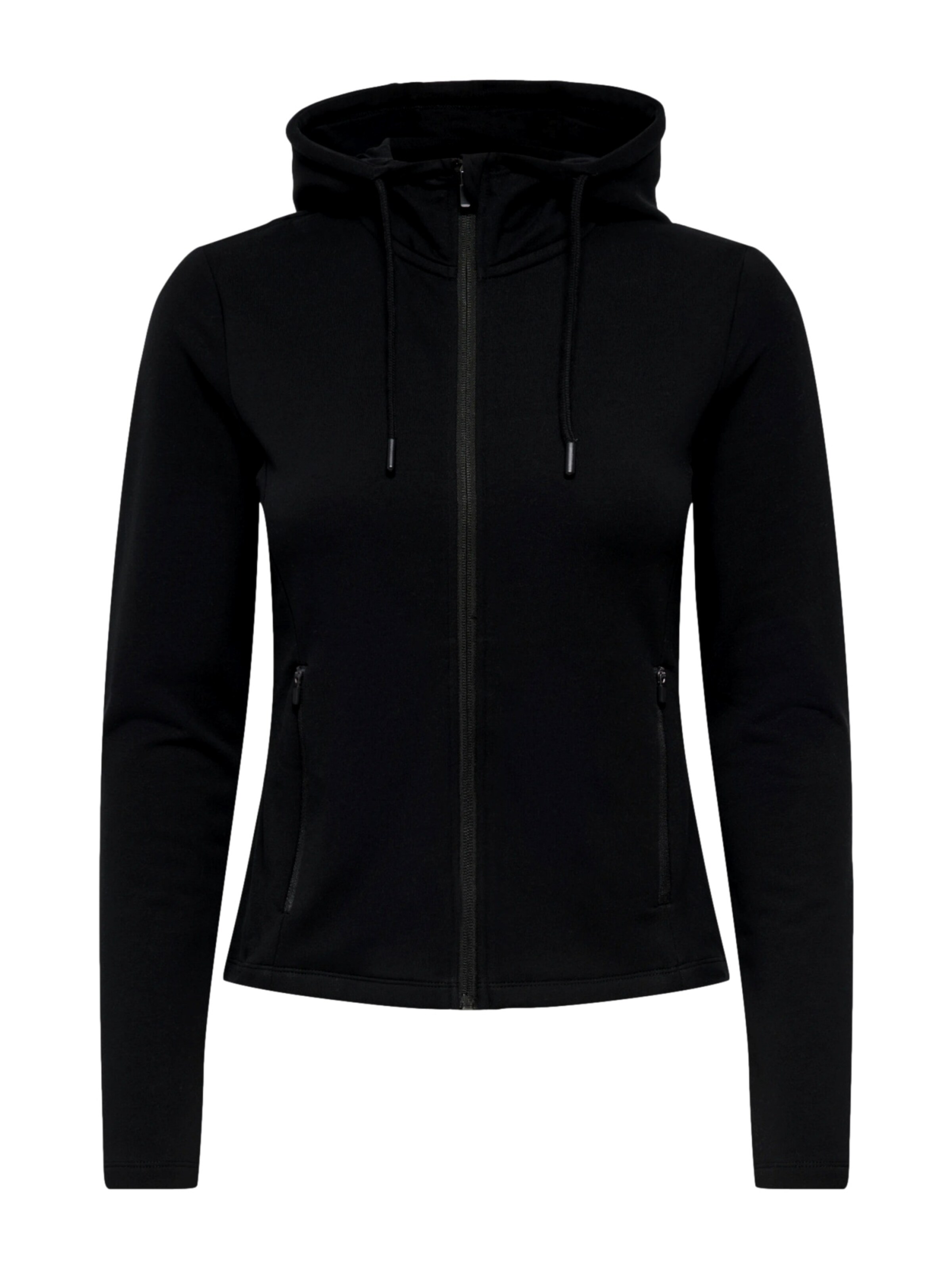 ONLY PLAY Sudadera con cremallera deportiva 'ONPJavina' en L en negro, Vista del producto