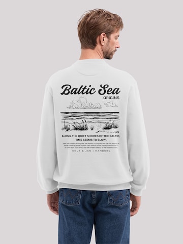 Sweat-shirt 'Knut und Jan Hamburg' F4NT4STIC en blanc : devant