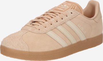 Baskets basses 'GAZELLE' ADIDAS ORIGINALS en beige : devant