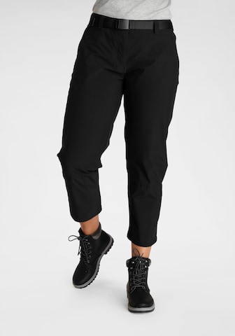 Maier Sports Regular Workout Pants in Black: front