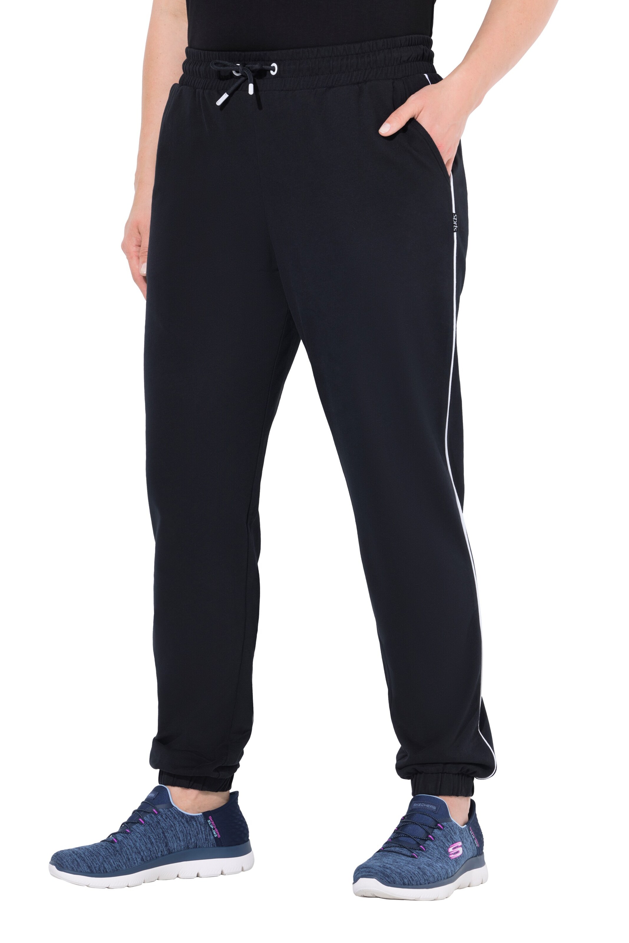 Ulla Popken Tapered Broek in Zwart