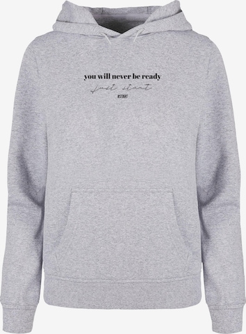 Sweat-shirt 'Just Start' Merchcode en gris : devant