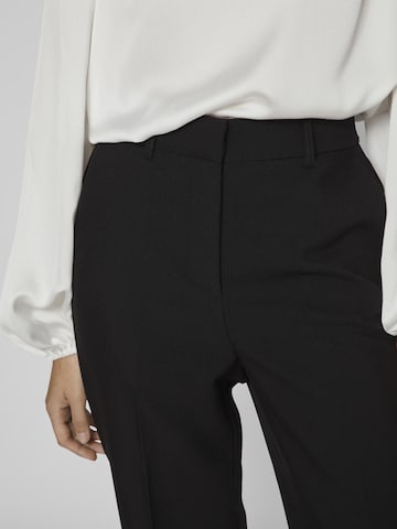 VILA Normalny krój Spodnie w kant 'Selma Ella' w kolorze czarny