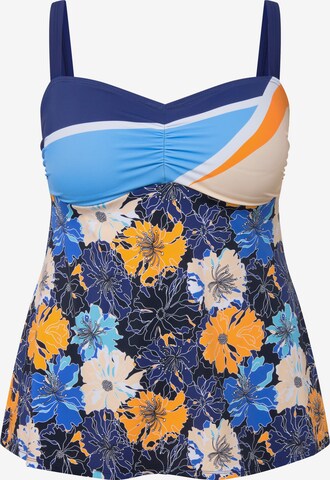 Ulla Popken Balconette Tankini in Gemengde kleuren: voorkant