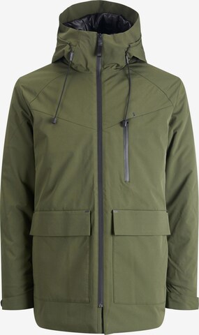 Parka mi-saison 'KAISER' JACK & JONES en vert : devant