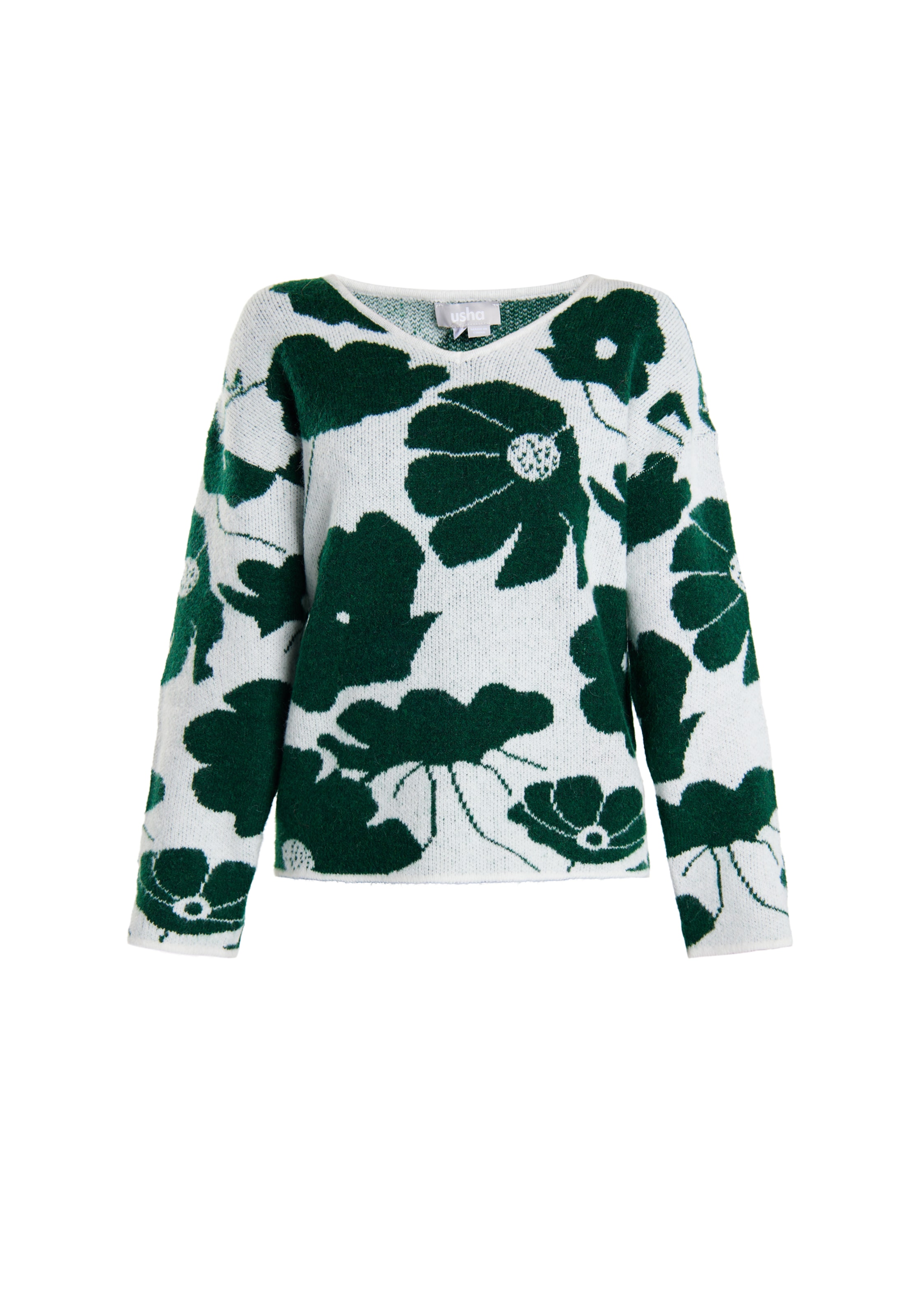 Usha Pullover 'Lurea' in Weiß: Vorderseite