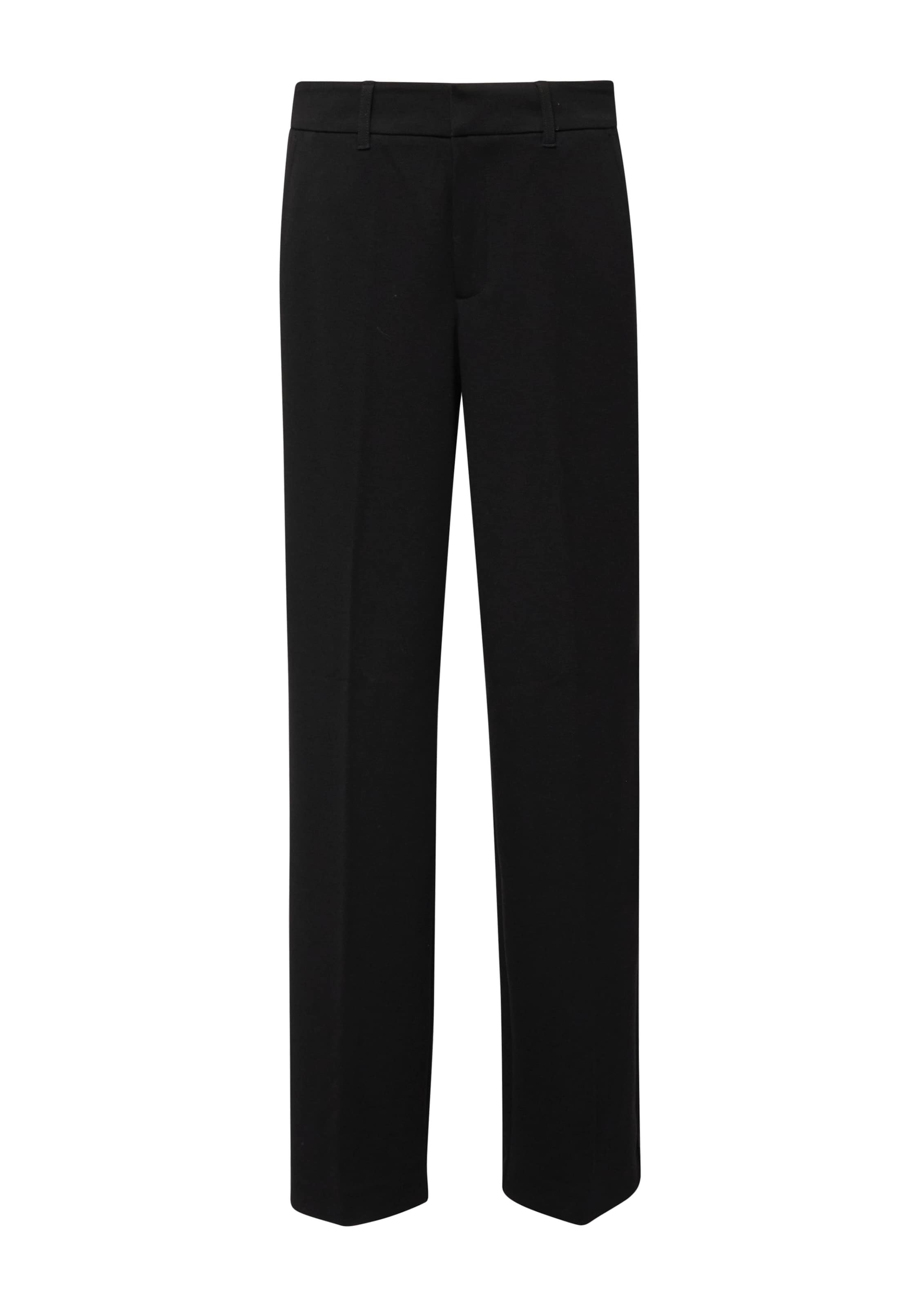 Regular Pantalon à plis s.Oliver en noir : devant