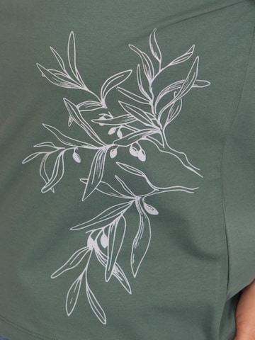 Life-Tree Shirt 'Organic Fairwear Olive Branch' in Blau