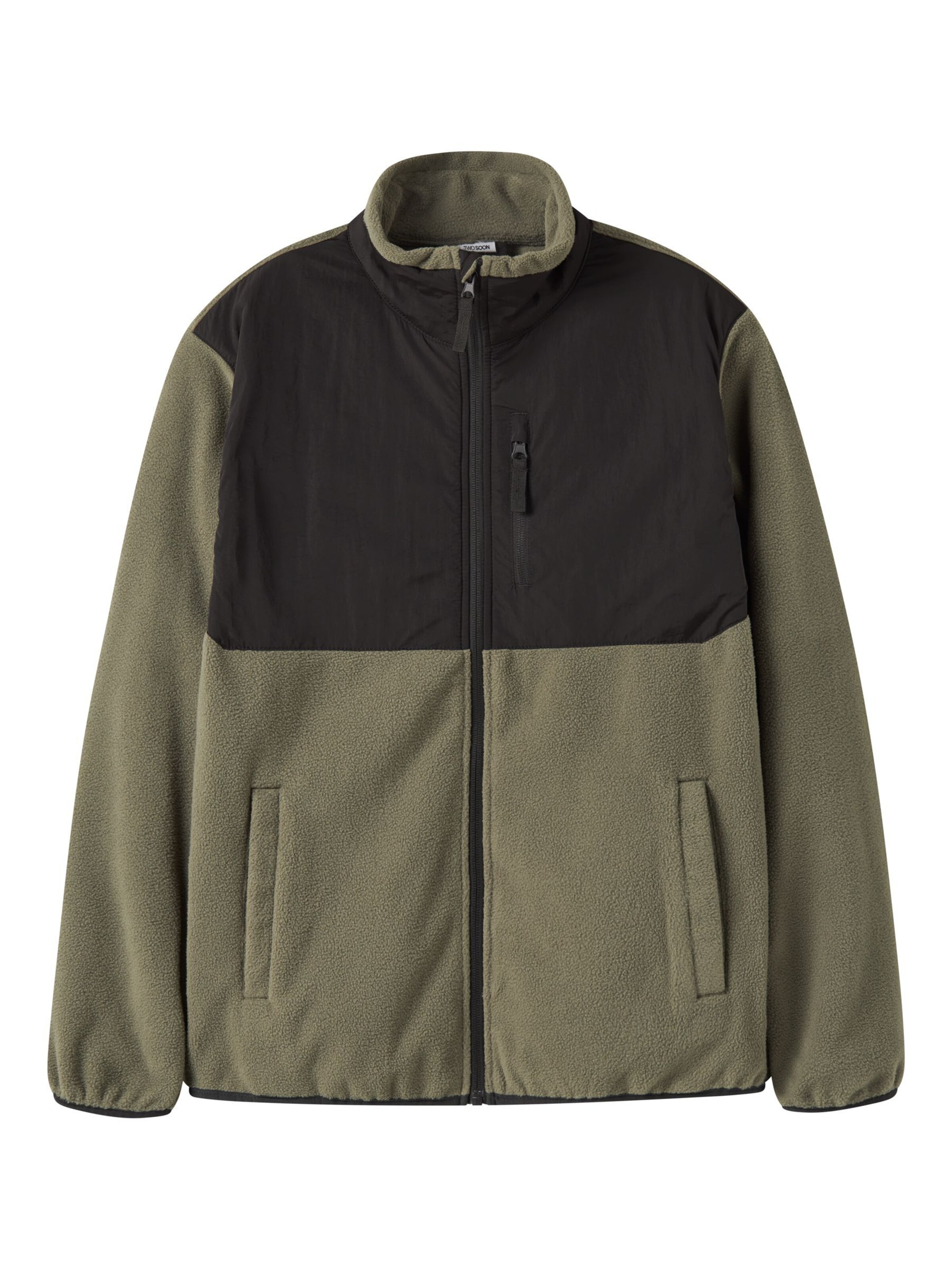 TWO SOON - Chaqueta polar en verde: frente