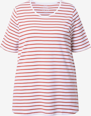 Ulla Popken Shirt in Rood: voorkant