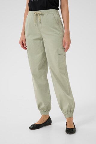 Cream Loose fit Cargo trousers in Green: front