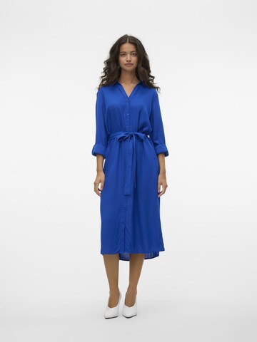 VERO MODA Shirt dress 'BUMPY' in Blue