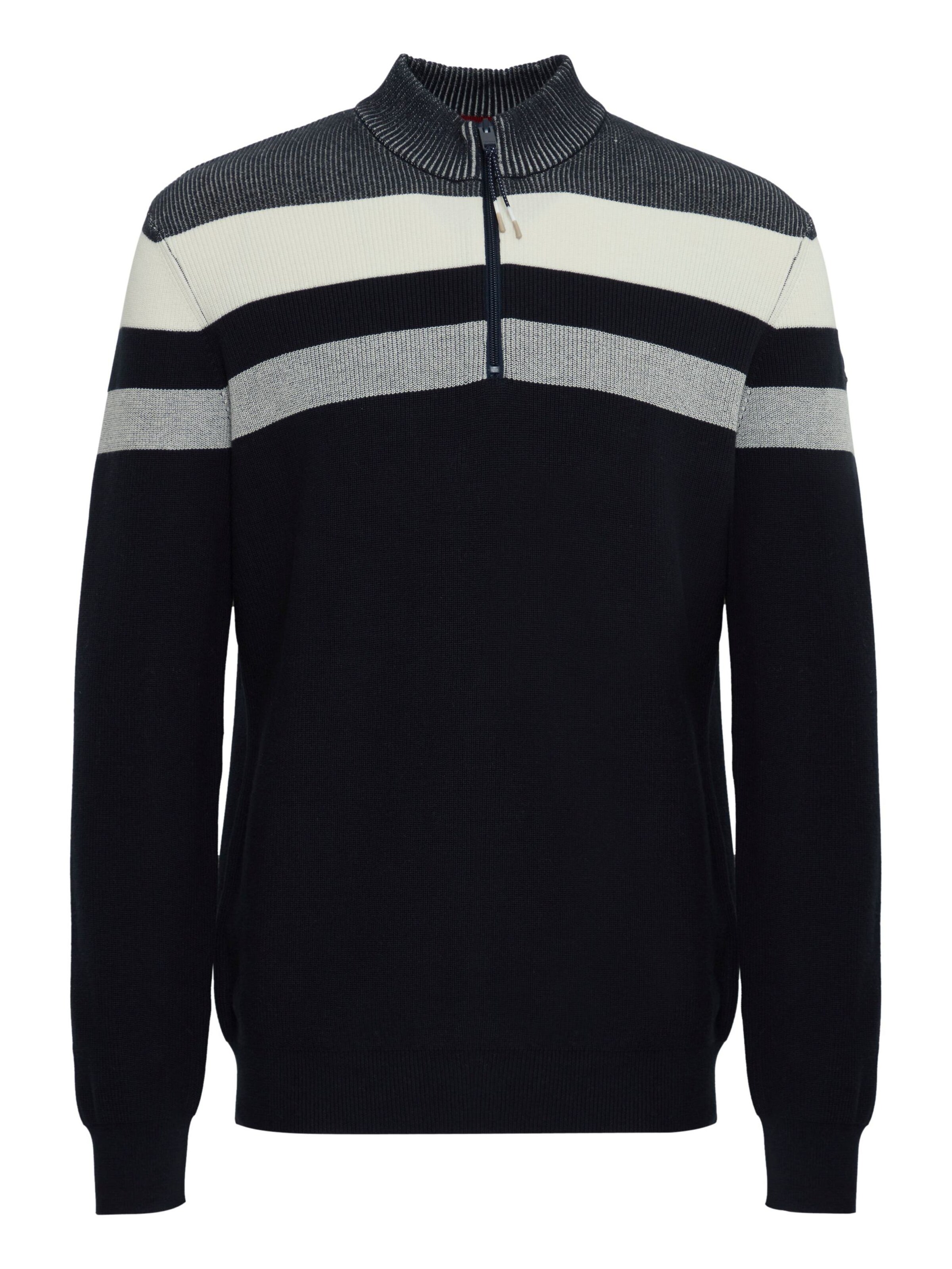 FQ1924 Strickjacke 'Kyle' in Schwarz: Vorderseite