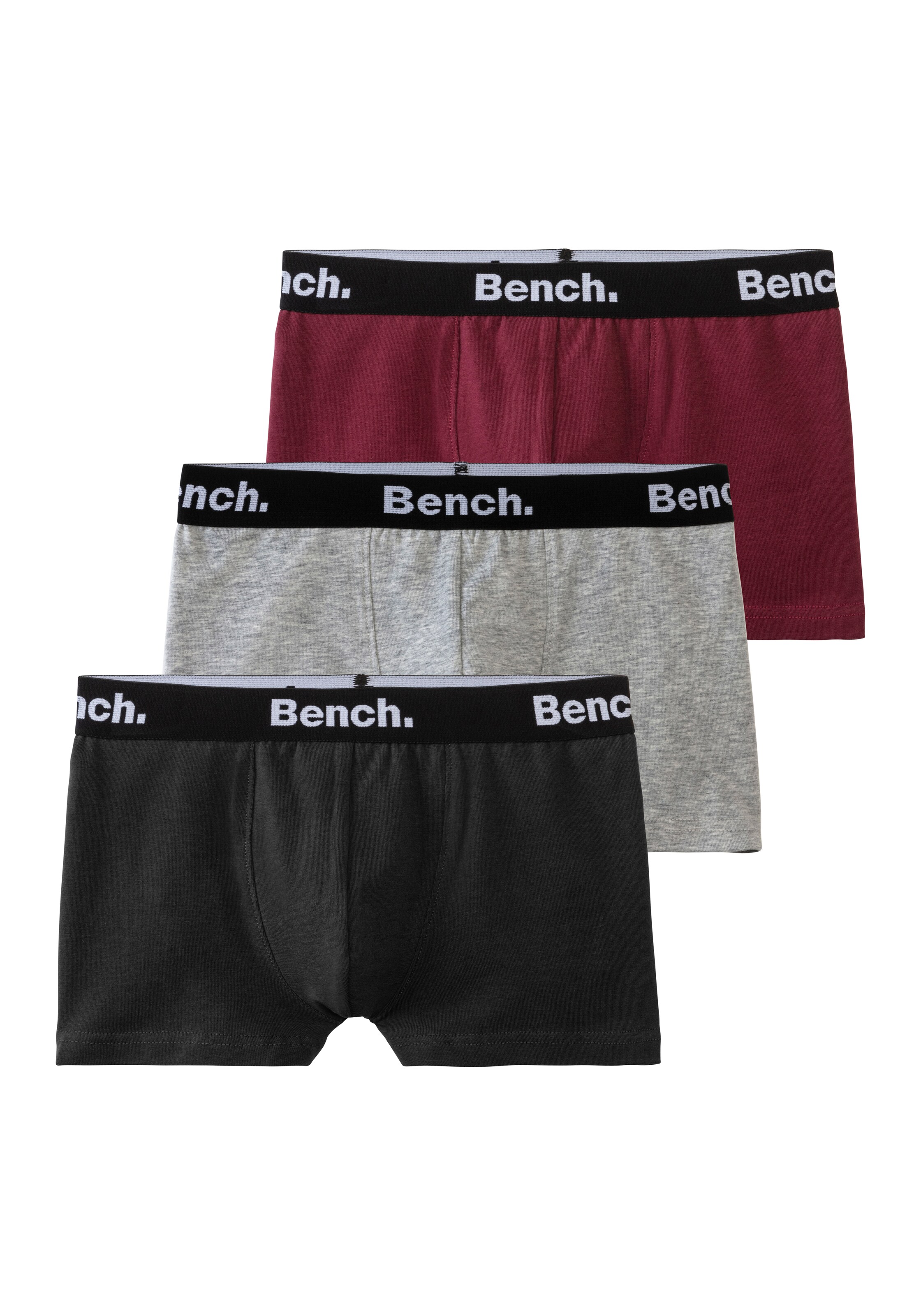 BENCH Underpants in Grey Bordeaux Black ABOUT YOU